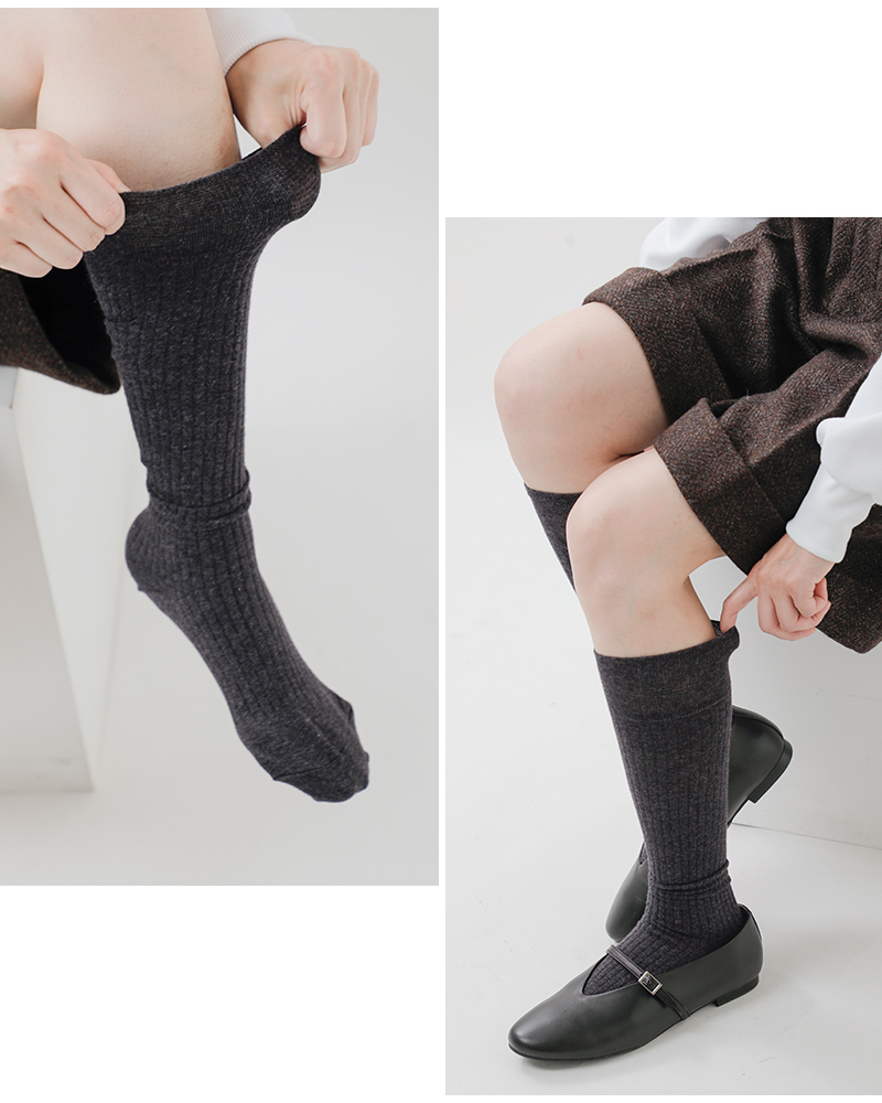 MAEEコットンリブ着圧ソックスcottonribsoccks