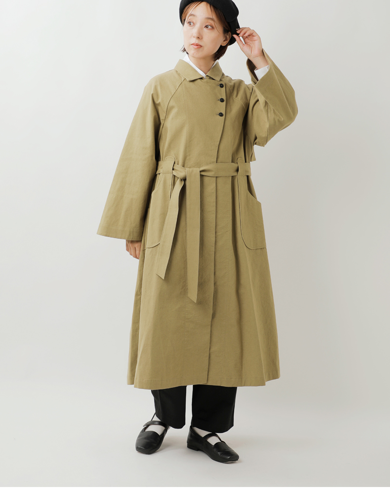 MAGALI(マガリ)コットンリネンアンティークキャンバストレンチコートct09