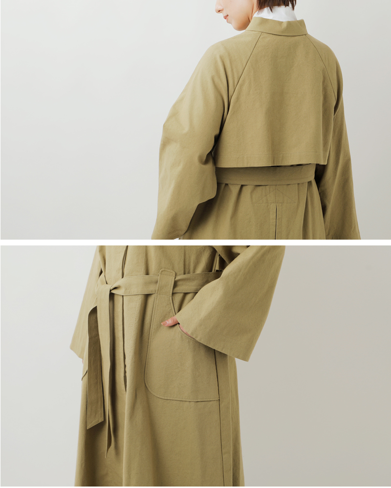 MAGALI マガリ コットンリネン アンティークキャンバス トレンチ