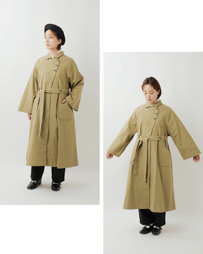 MAGALI(マガリ)コットンリネンアンティークキャンバストレンチコートct09