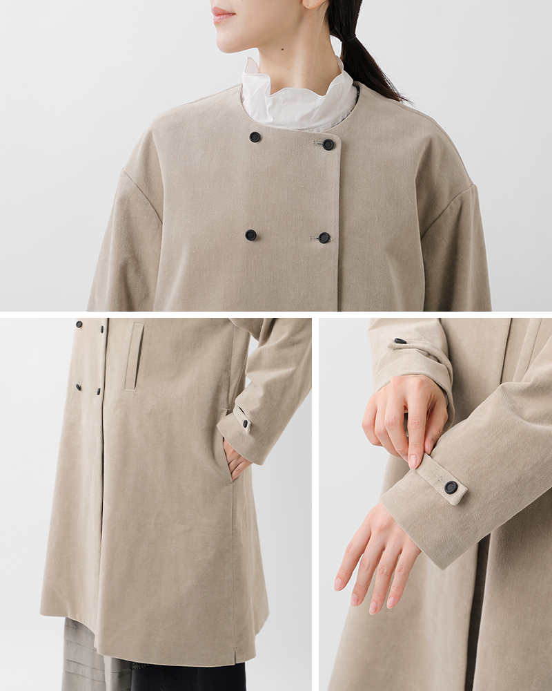 MAGALI(マガリ)オールドヴィンテージコットンダブルボタンコートct10-same1