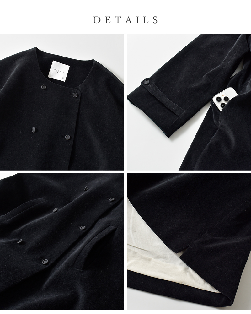 MAGALI(マガリ)オールドヴィンテージコットンダブルボタンコートct10-same1