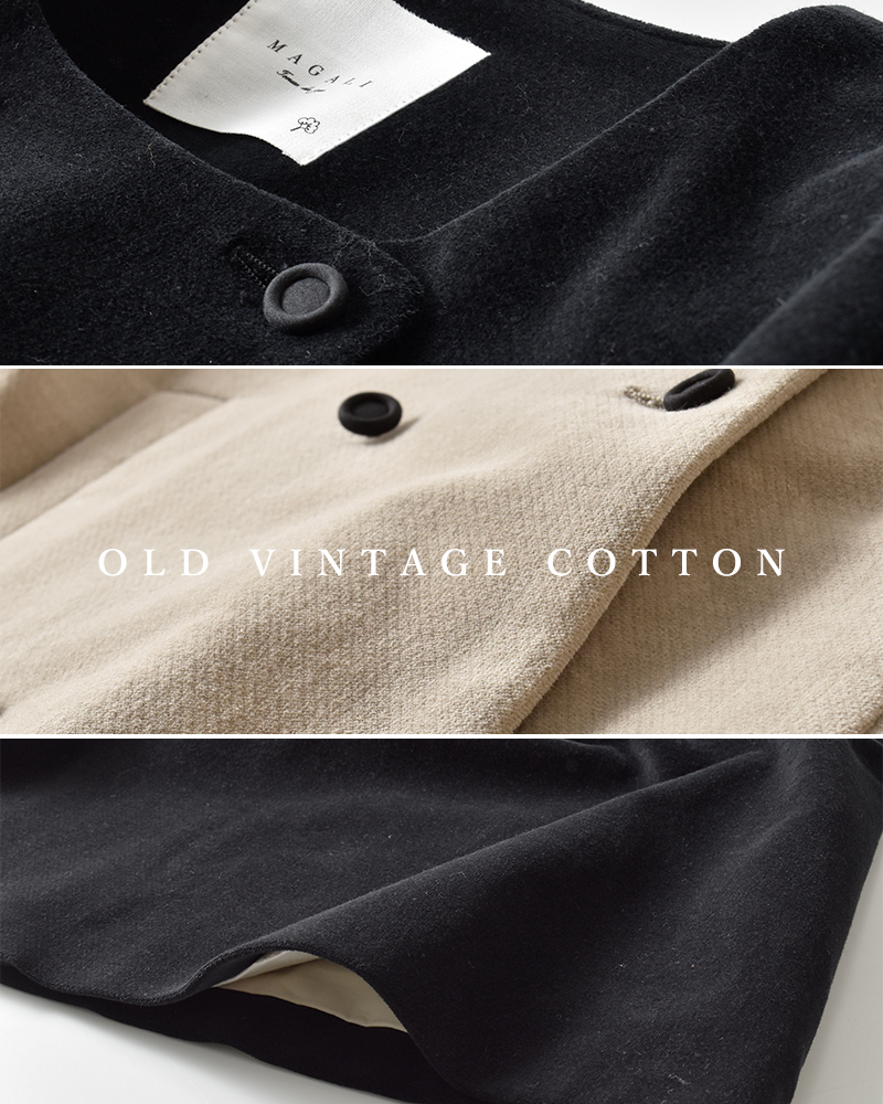 MAGALI(マガリ)オールドヴィンテージコットンダブルボタンコートct10-same1