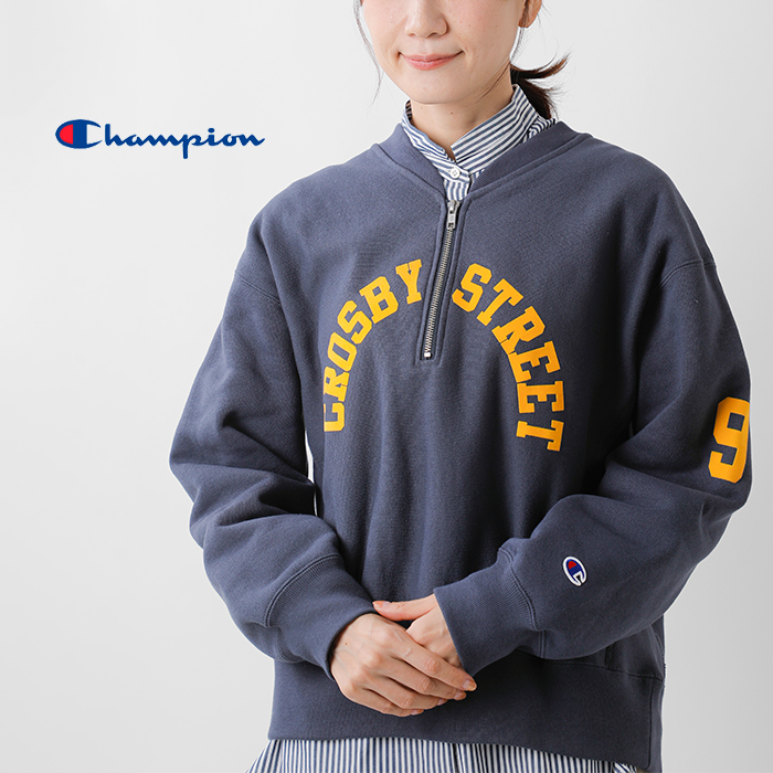 Champion(チャンピオン)リバースウィーブハーフジップスウェットシャツcw-c004
