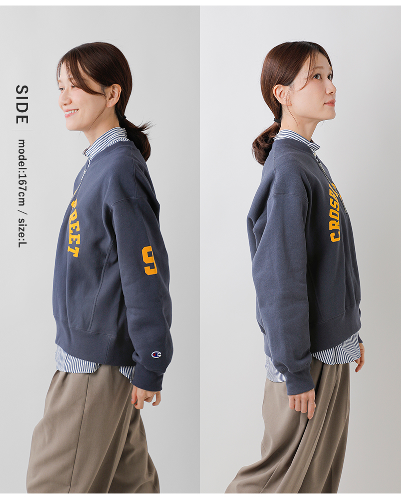 Champion(チャンピオン)リバースウィーブハーフジップスウェットシャツcw-c004