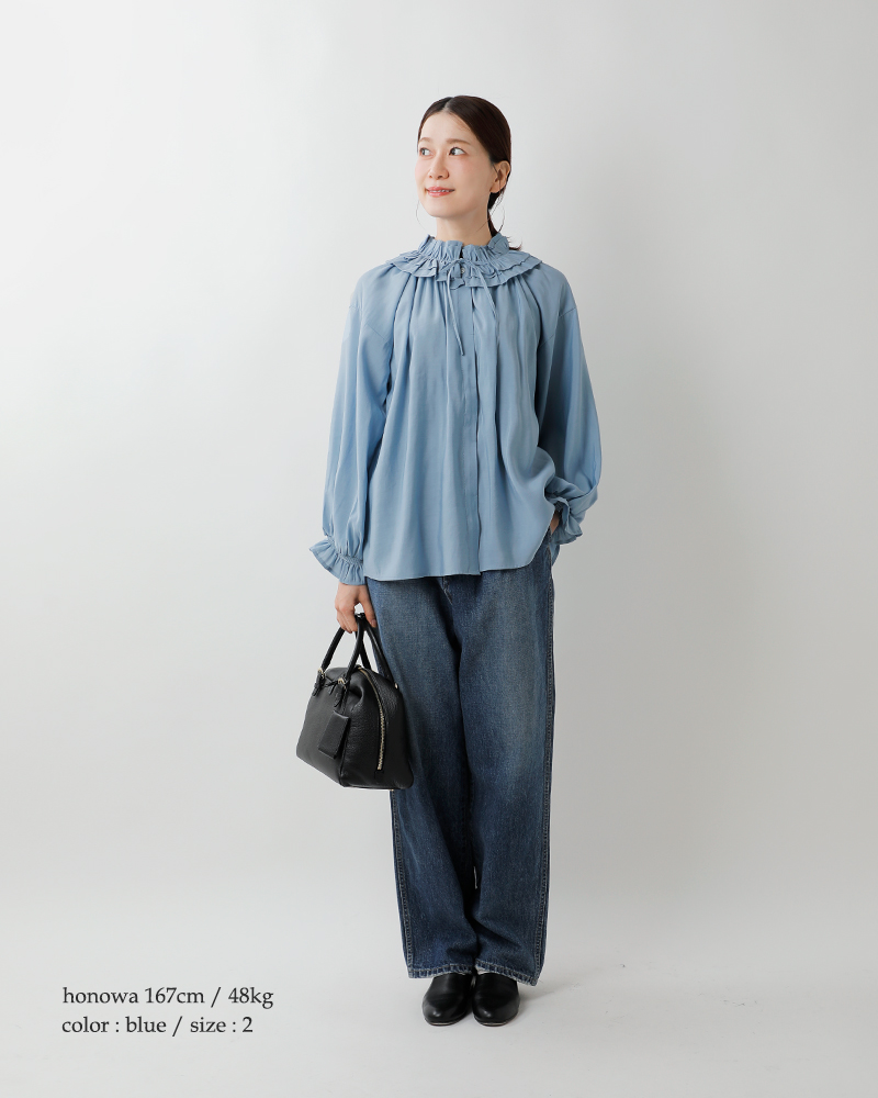 denicher(デニシェ)ルミナスクロスフリルカラーブラウスd253081