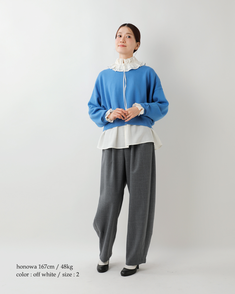 denicher(デニシェ)ルミナスクロスフリルカラーブラウスd253081