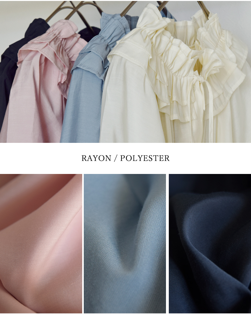 denicher(デニシェ)ルミナスクロスフリルカラーブラウスd253081