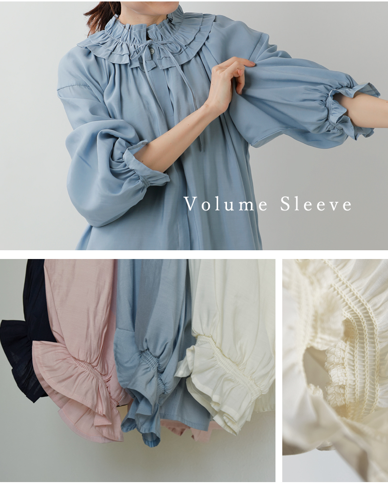 denicher(デニシェ)ルミナスクロスフリルカラーブラウスd253081