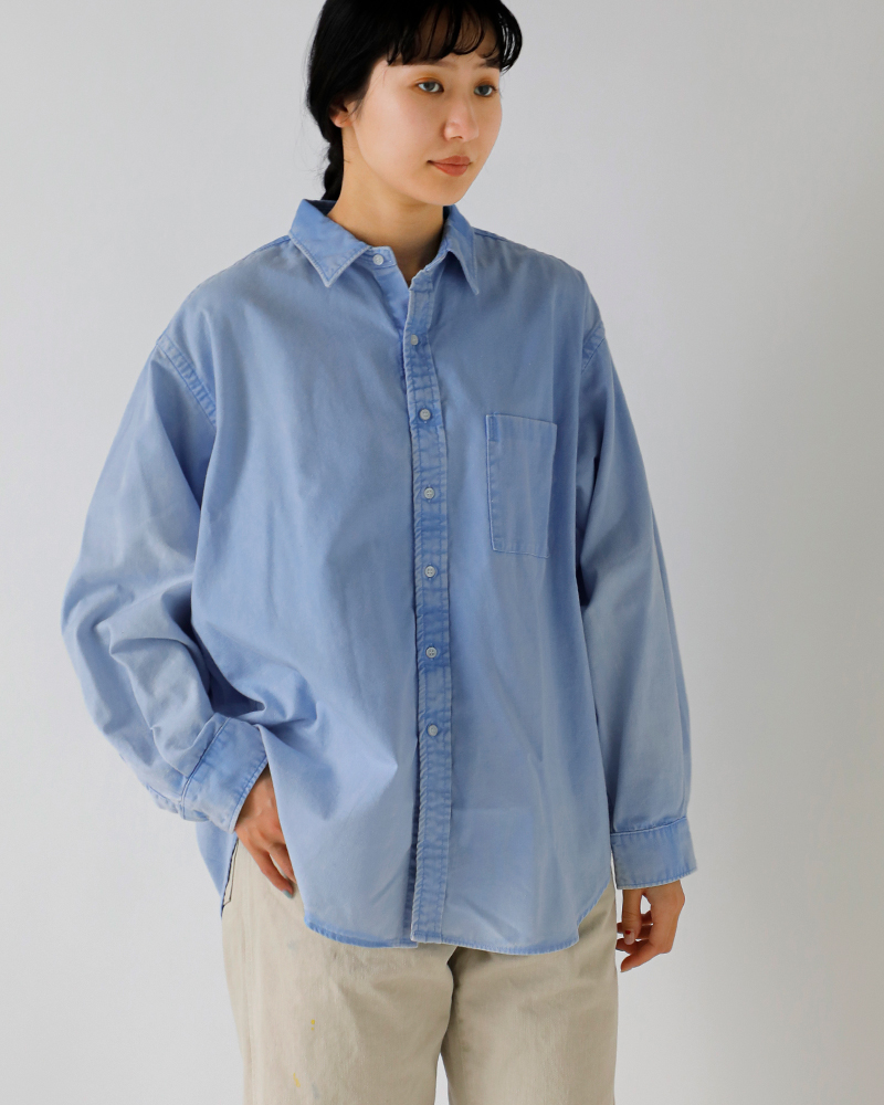 tsuzuli(ツヅリ)コットンオーバーサイズオックスフォードシャツ“OVER-SIXEDOXFORDSHIRT”d32504