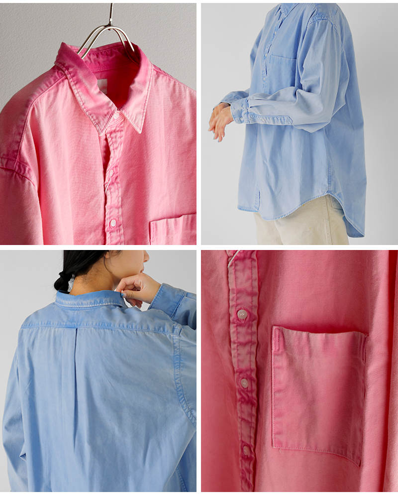 tsuzuli(ツヅリ)コットンオーバーサイズオックスフォードシャツ“OVER-SIXEDOXFORDSHIRT”d32504