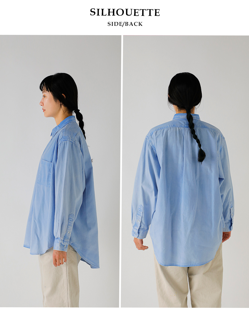 tsuzuli(ツヅリ)コットンオーバーサイズオックスフォードシャツ“OVER-SIXEDOXFORDSHIRT”d32504