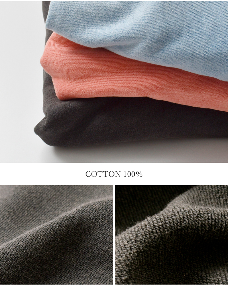 tsuzuli(ツヅリ)コットン裏毛ボックスシルエットスウェットシャツ“FADEDSWEATSHIRT”d52502