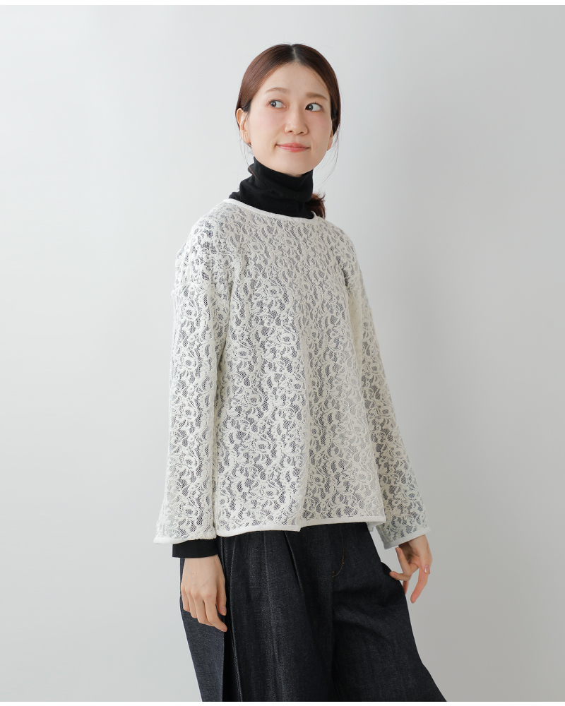 denicher(デニシェ)ウールレースプルオーバーdc253538