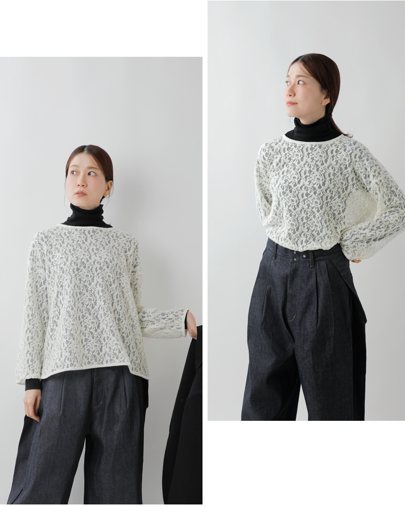 denicher(デニシェ)ウールレースプルオーバーdc253538