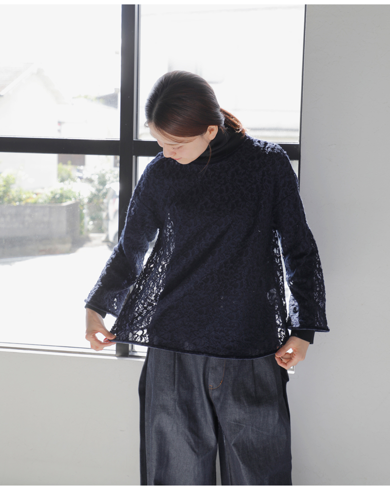 denicher(デニシェ)ウールレースプルオーバーdc253538