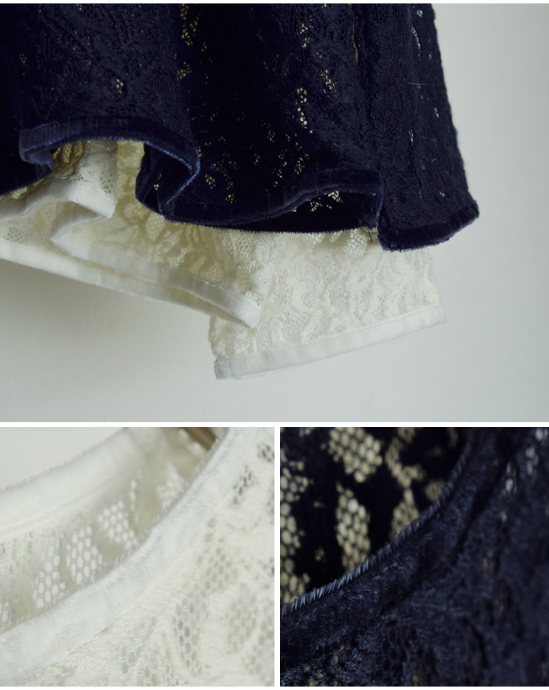 denicher(デニシェ)ウールレースプルオーバーdc253538