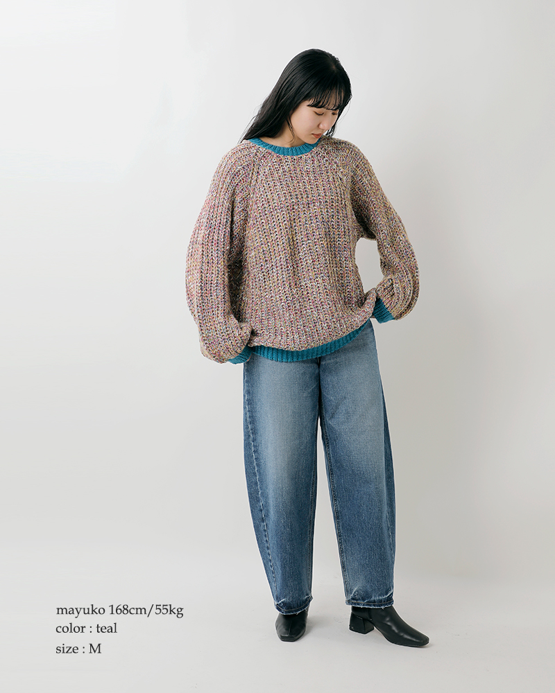 Cara＆The Sky(カラアンドザスカイ)ラグランスリーブニットプルオーバーdebbie