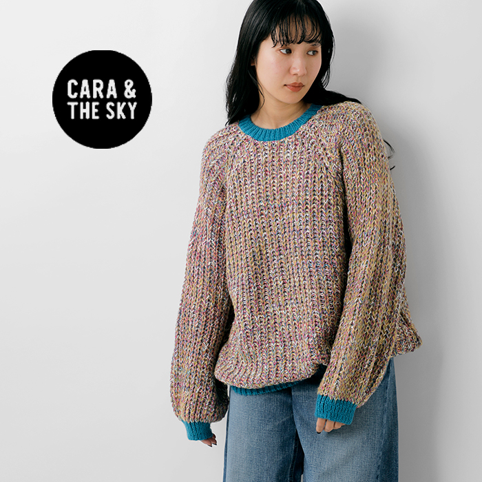 Cara＆The Sky(カラアンドザスカイ)ラグランスリーブニットプルオーバーdebbie