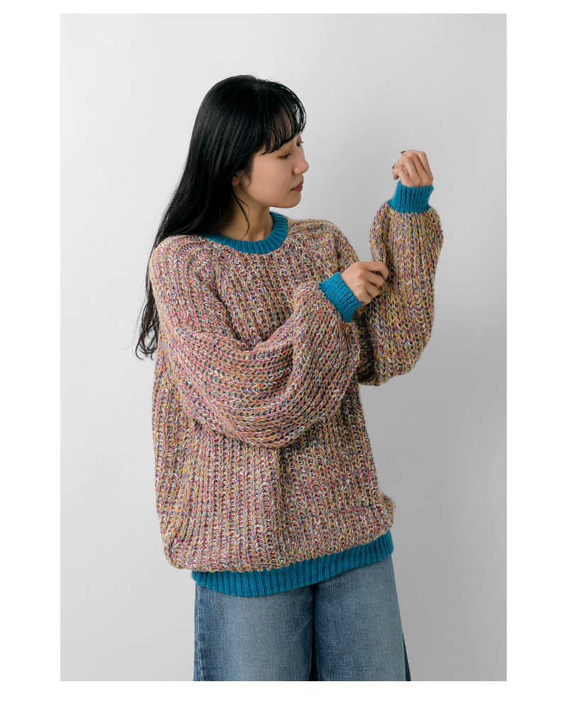 Cara＆The Sky(カラアンドザスカイ)ラグランスリーブニットプルオーバーdebbie