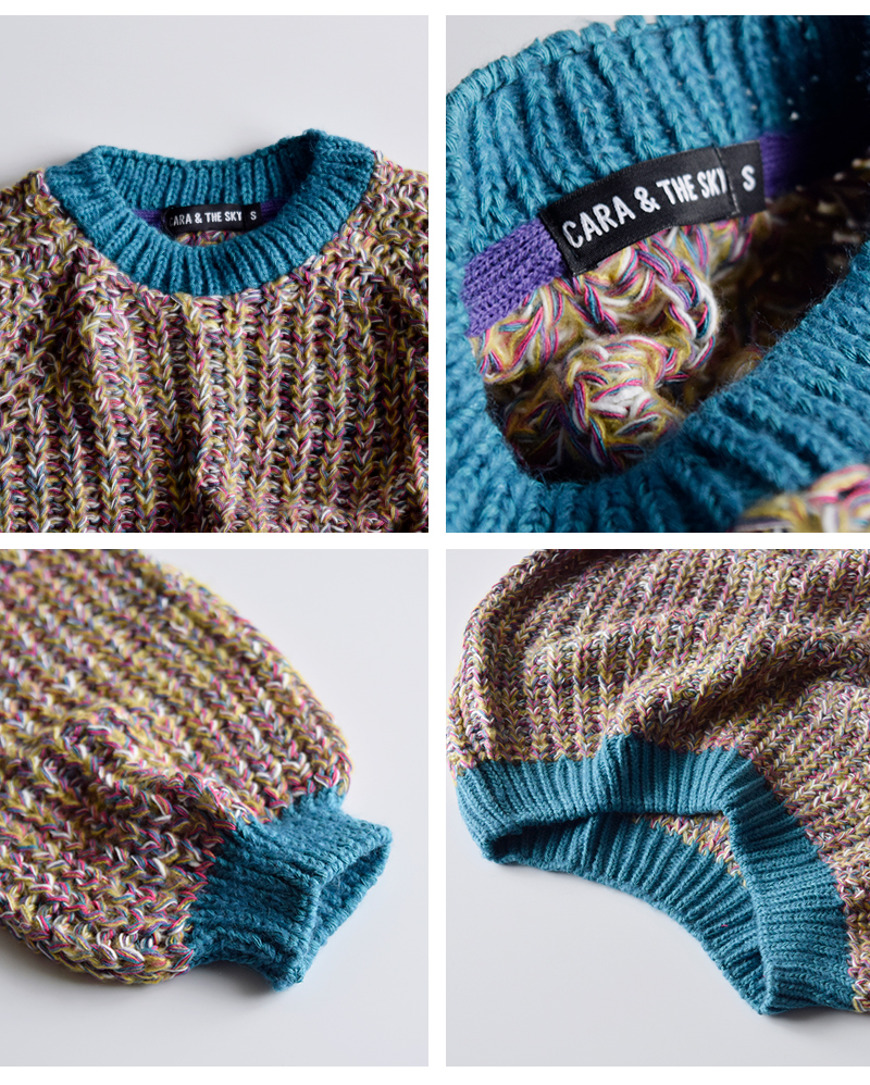 Cara＆The Sky(カラアンドザスカイ)ラグランスリーブニットプルオーバーdebbie