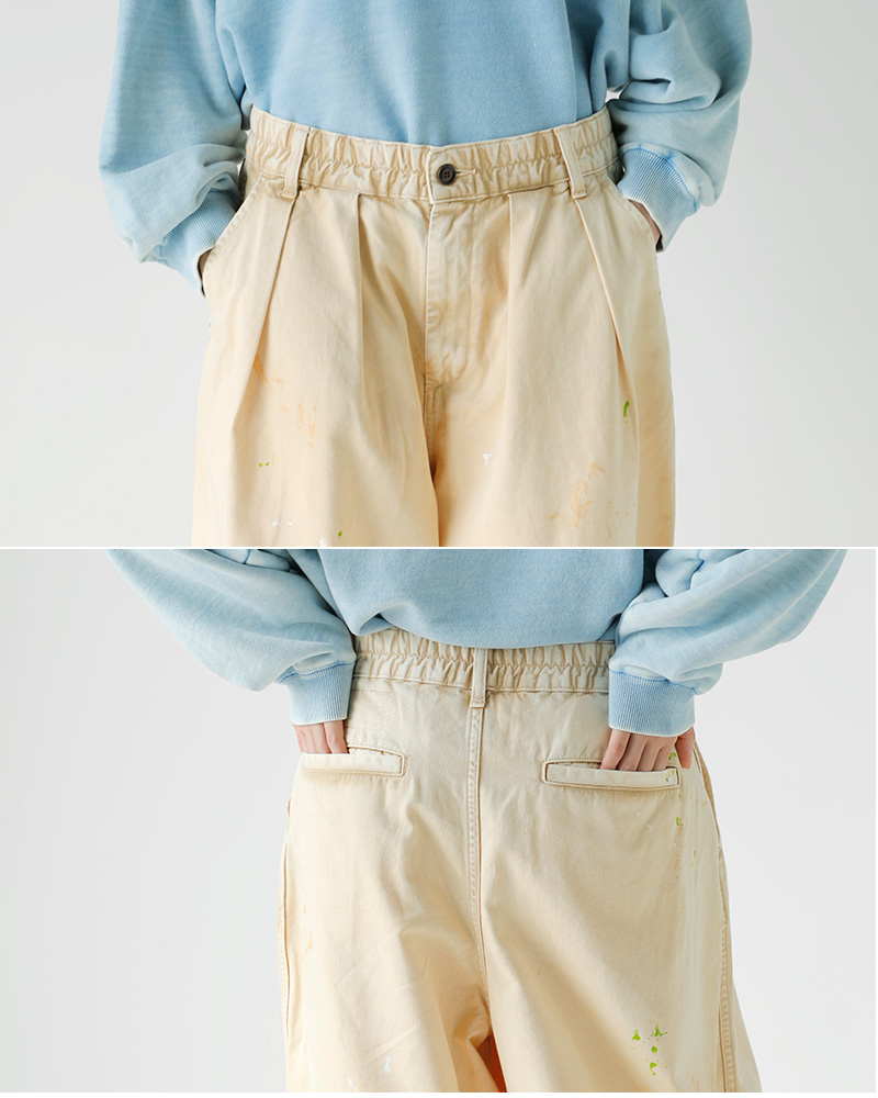 tsuzuli(ツヅリ)コットンチノリメイクサーカスパンツ“tsuzuliMADEBYHARVESTY/REMAKECIRCUSPANTSCHINO”dh82502