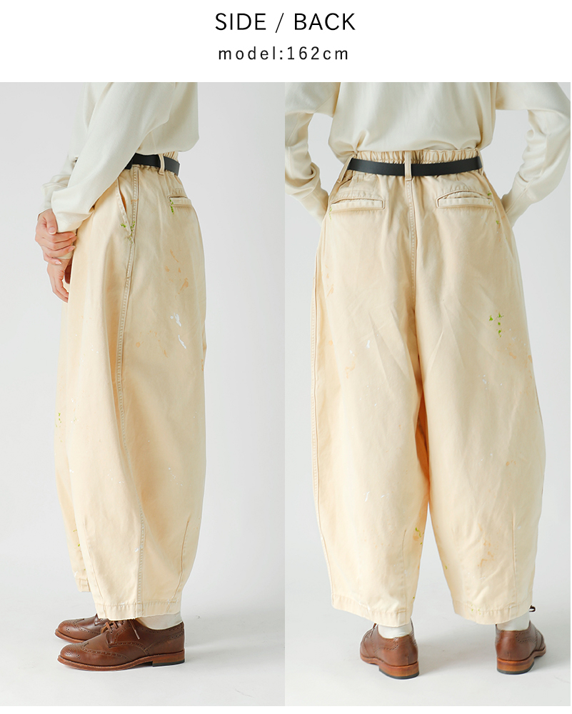 tsuzuli(ツヅリ)コットンチノリメイクサーカスパンツ“tsuzuliMADEBYHARVESTY/REMAKECIRCUSPANTSCHINO”dh82502