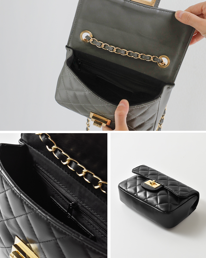 AULENTTI オウレンティ カウレザー チェーン ショルダーバッグ