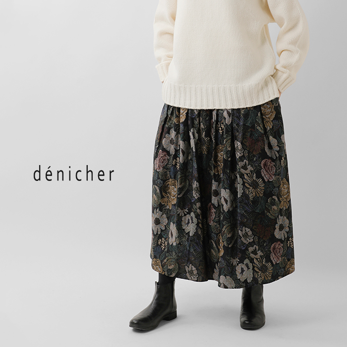 denicher(デニシェ)コットンビエラゴブランプリントギャザースカートds253078