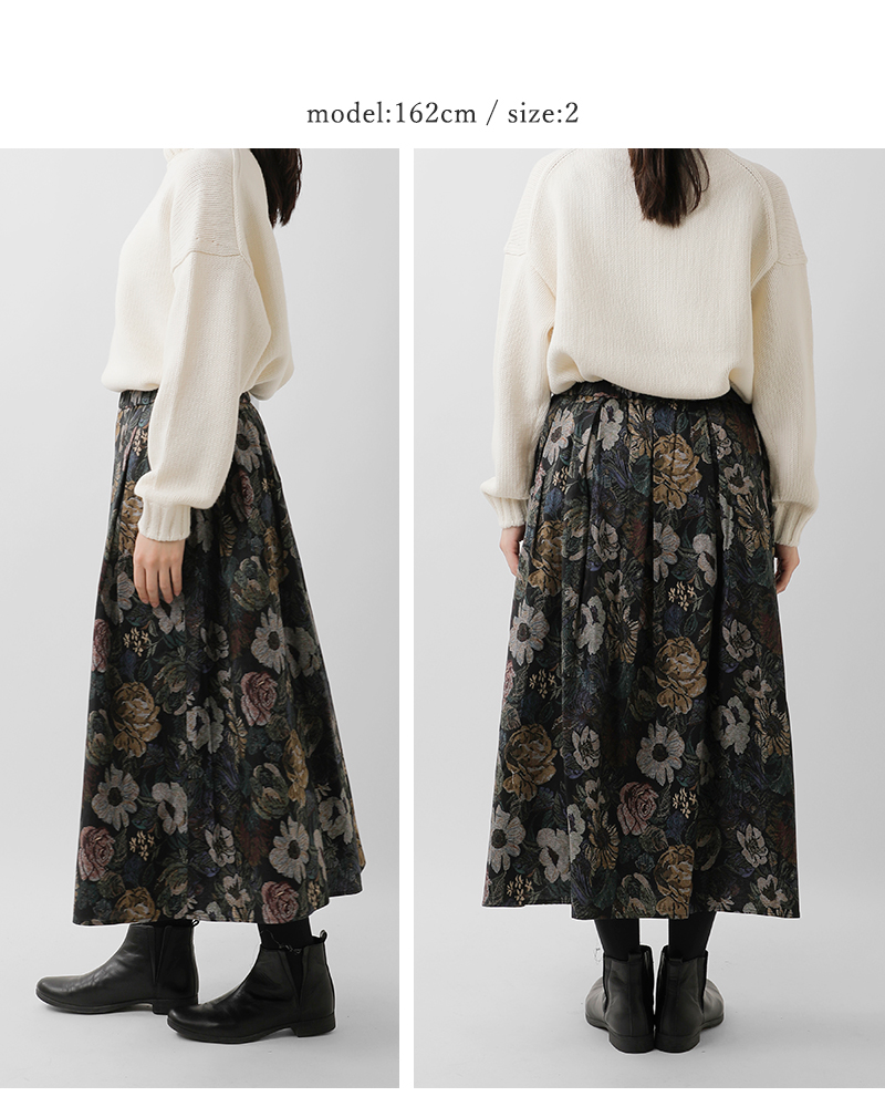 denicher(デニシェ)コットンビエラゴブランプリントギャザースカートds253078