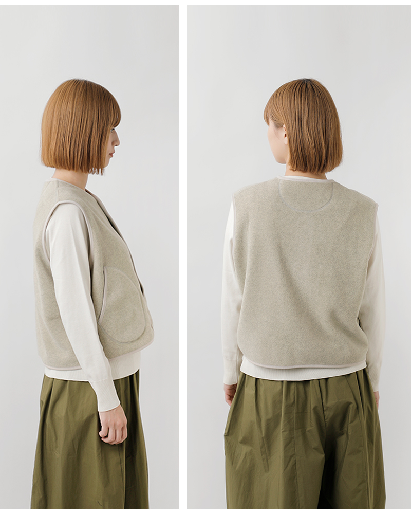 DANTON(ダントン)フリースカラーレスベストdt-a0521