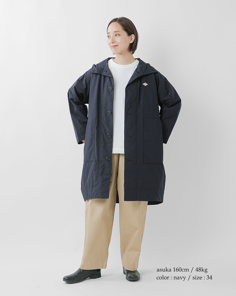 DANTON(ダントン)ピーチタフタインサレーションロングフーデッドコートdt-a0526pnt-25aw