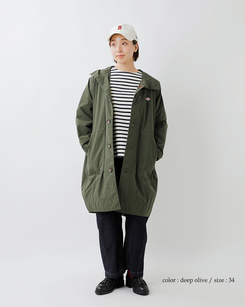 DANTON(ダントン)ピーチタフタインサレーションロングフーデッドコートdt-a0526pnt-25aw