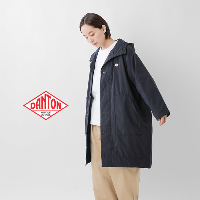 DANTON(ダントン)ピーチタフタインサレーションロングフーデッドコートdt-a0526pnt-25aw