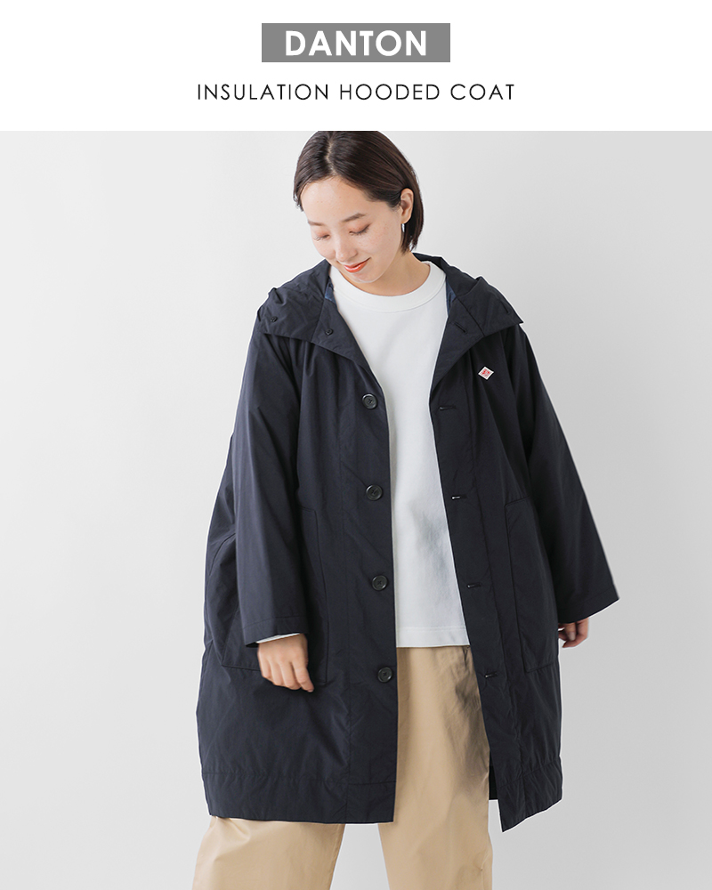 DANTON(ダントン)ピーチタフタインサレーションロングフーデッドコートdt-a0526pnt-25aw