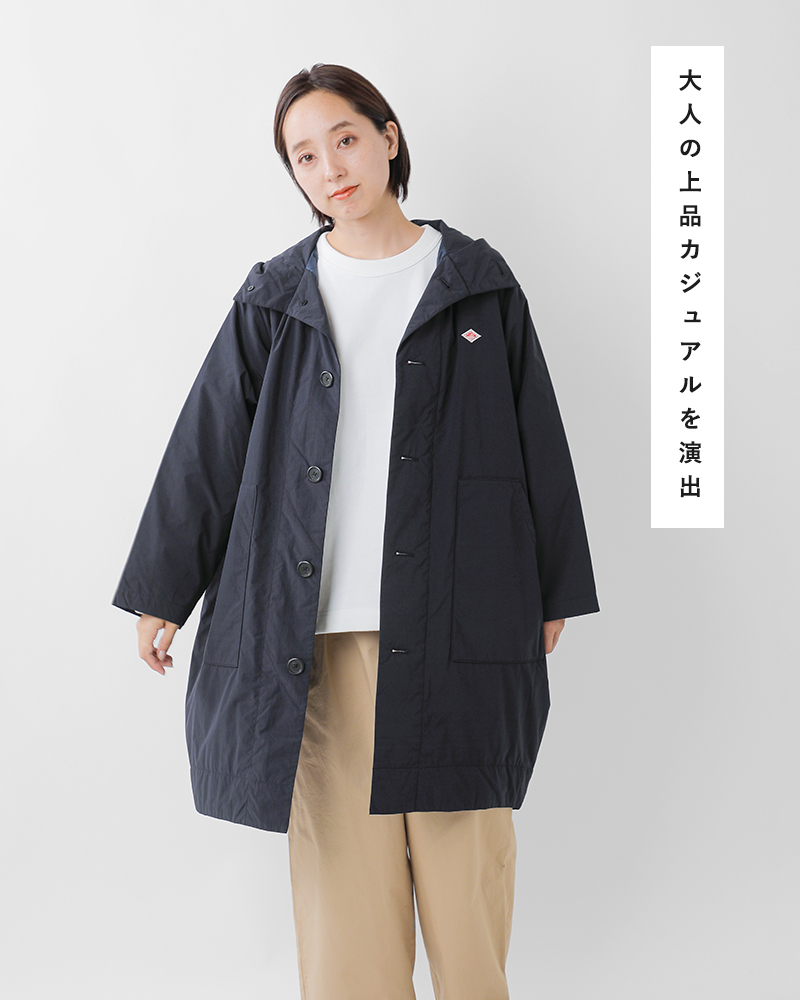DANTON(ダントン)ピーチタフタインサレーションロングフーデッドコートdt-a0526pnt-25aw