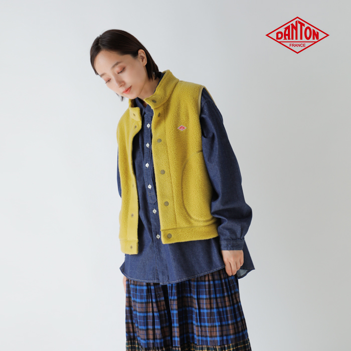 DANTON(ダントン)スタンドカラーダブルフェイスボアベストdt-a0701wnn