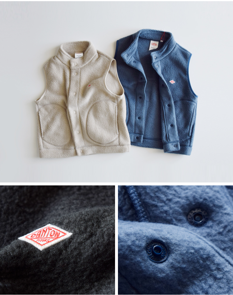 DANTON(ダントン)スタンドカラーダブルフェイスボアベストdt-a0701wnn