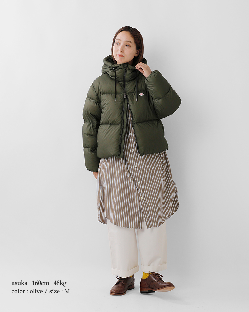 DANTON(ダントン)ナイロン6Dミニリップストップハイロフトダウンフーデッドジャケットdt-a0706van