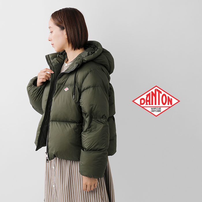 DANTON(ダントン)ナイロン6Dミニリップストップハイロフトダウンフーデッドジャケットdt-a0706van