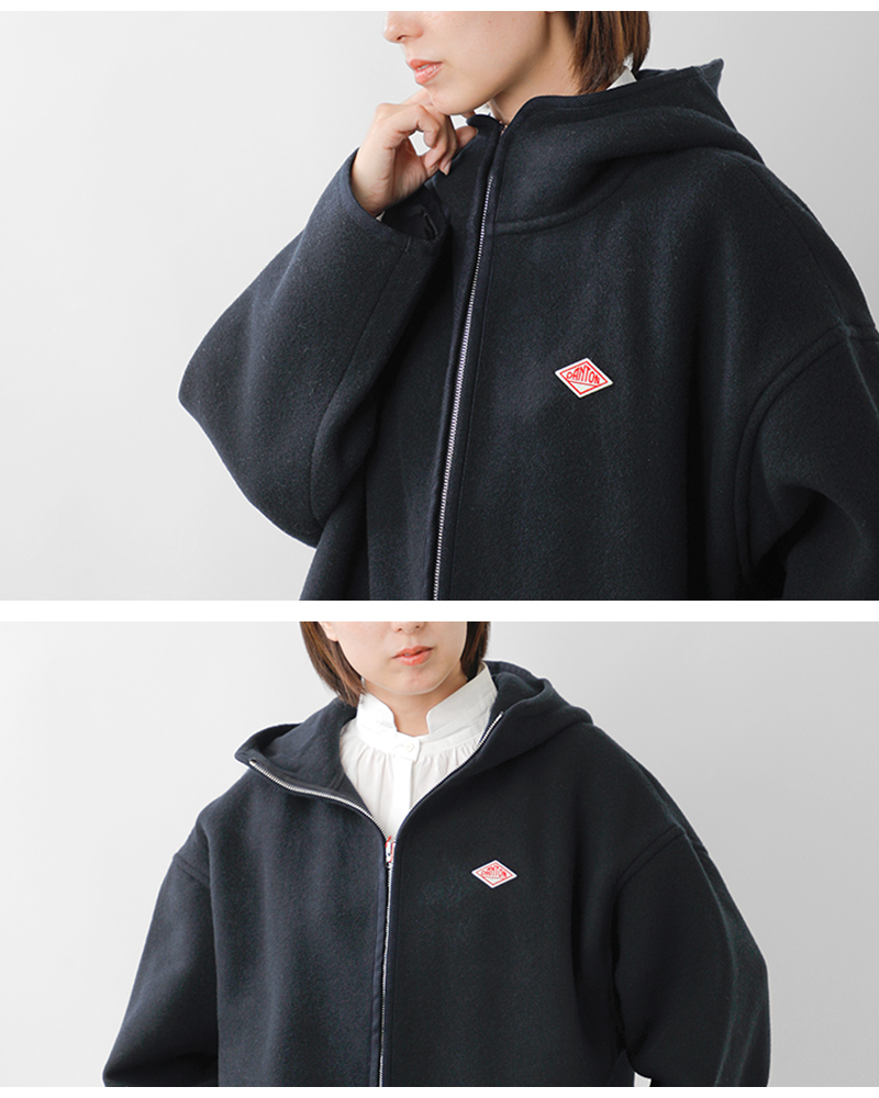 DANTON(ダントン)ウールメルトンフーデッドブルゾンdt-a0711mew