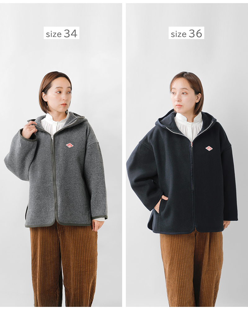 DANTON(ダントン)ウールメルトンフーデッドブルゾンdt-a0711mew