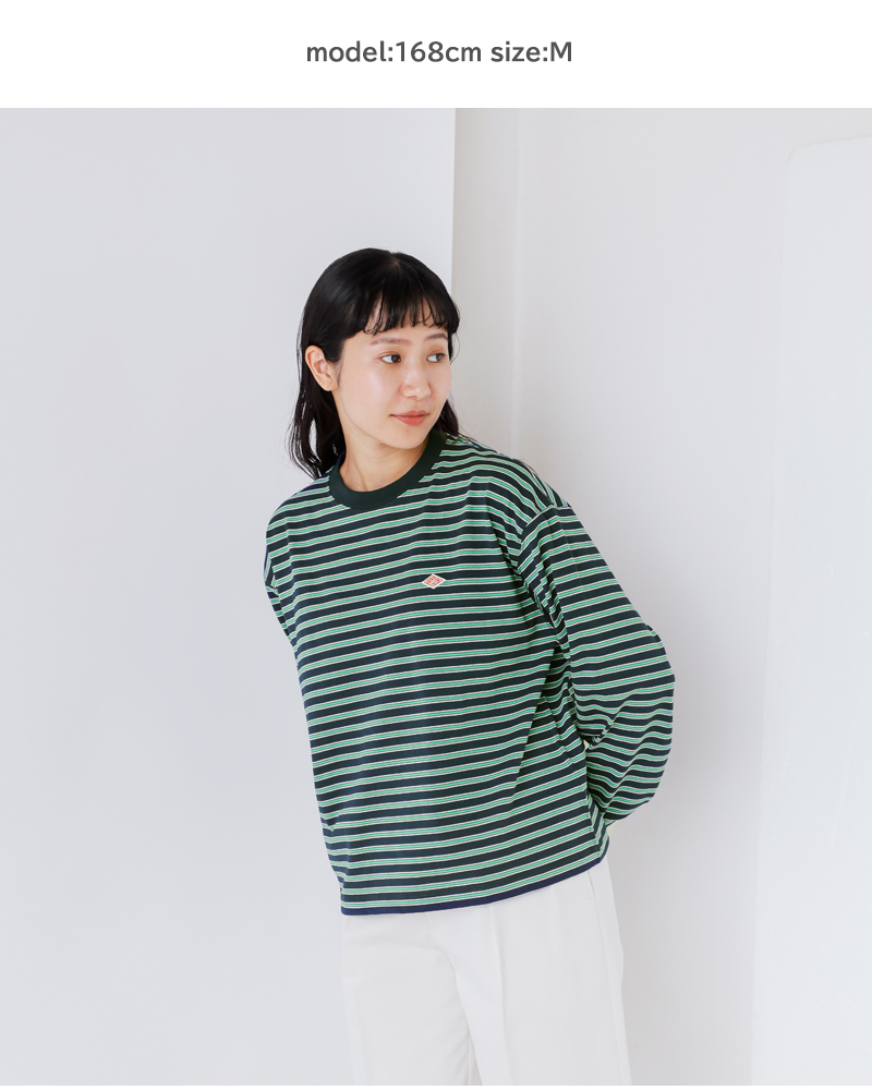 DANTON(ダントン)オープンエンドジャージーボーダークルーネックロングスリーブTシャツdt-c0269tcb-st-25aw