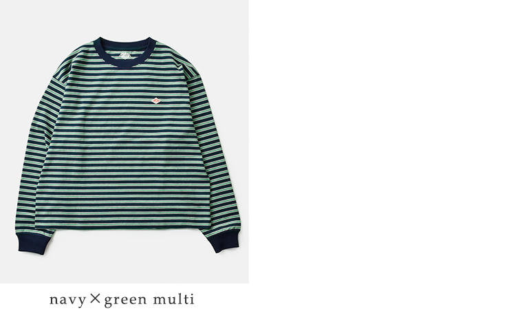 DANTON(ダントン)オープンエンドジャージーボーダークルーネックロングスリーブTシャツdt-c0269tcb-st-25aw