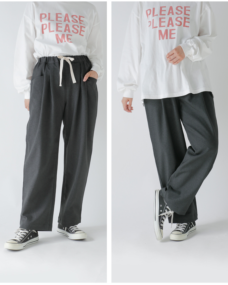 DANTON(ダントン)フランネル2タックイージーパンツdt-e0274flp