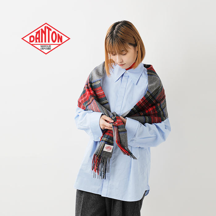 ダントン DANTON ウール カシミヤ ブレンド マフラー dt