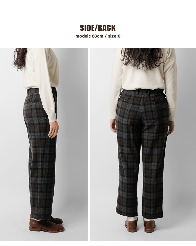 DIGAWEL(ディガウェル)ウールチェックサイドアジャスターパンツdwyb035