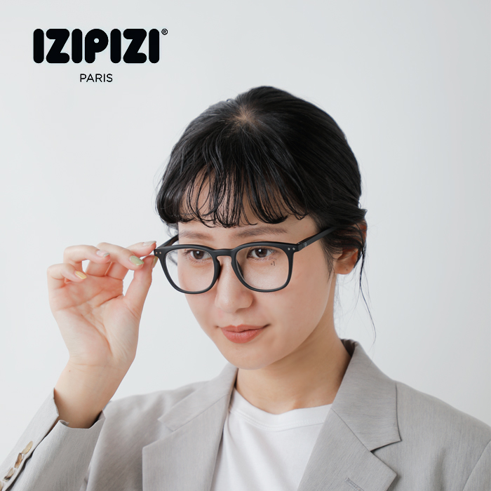 IZIPIZI(イジピジ)度付きトラピーズシェイプリーディンググラス e-reading