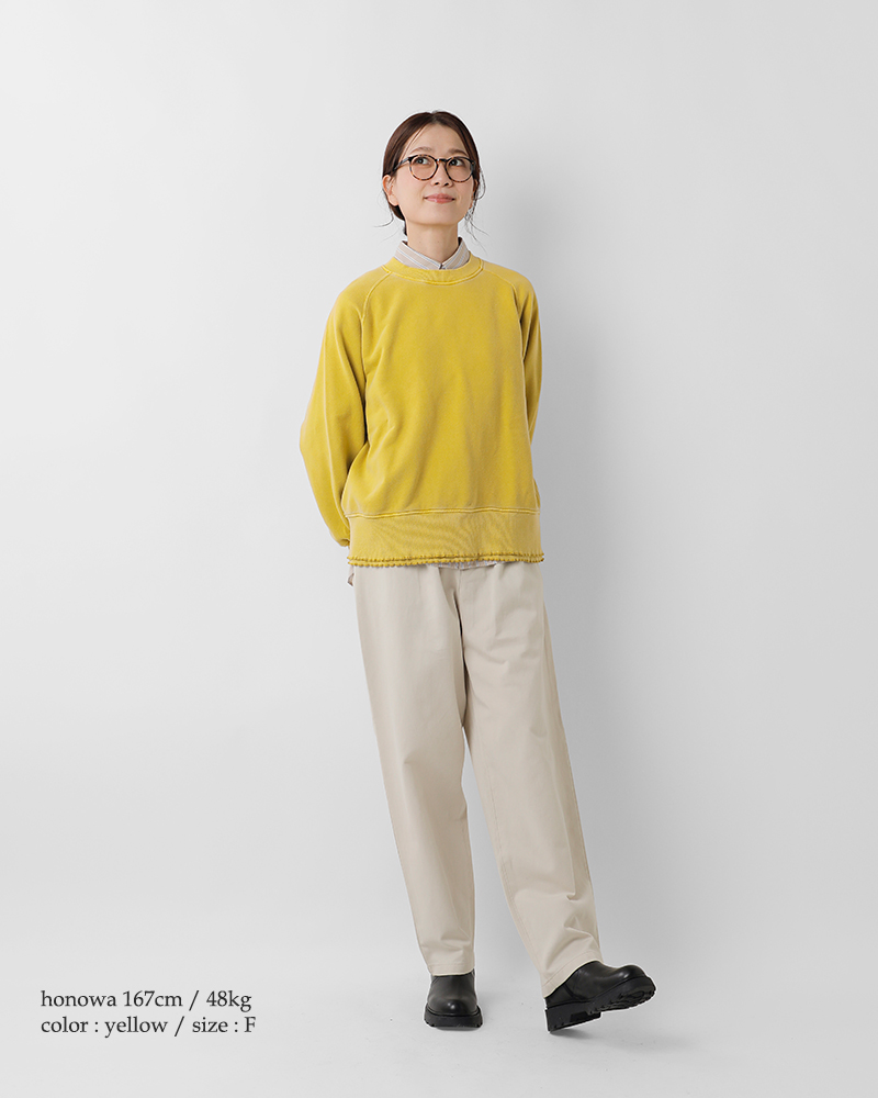 ESTROISLOSE(エストゥロワルーズ)コットンピグメント裏毛クルーネックプルオーバーec24310