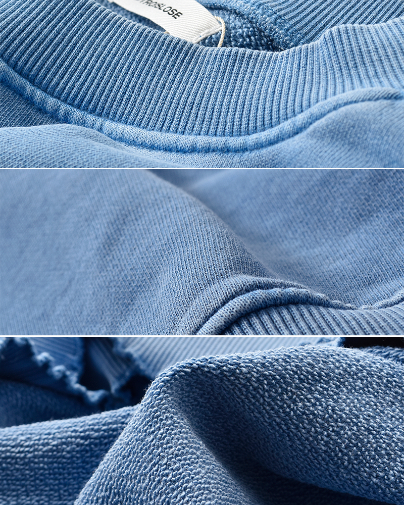 ESTROISLOSE(エストゥロワルーズ)コットンピグメント裏毛クルーネックプルオーバーec24310